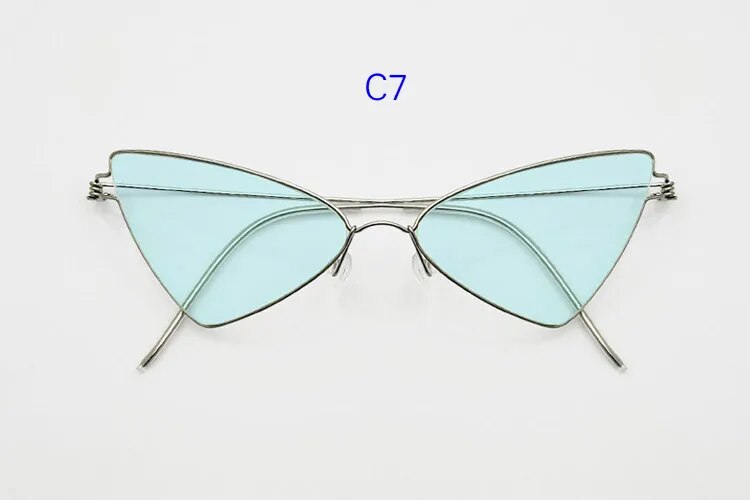 Yuujo Women's Full Rim Cat Eye Stainless Steel Polarized Sunglasses 6340 Sunglasses Yujo C7 China 