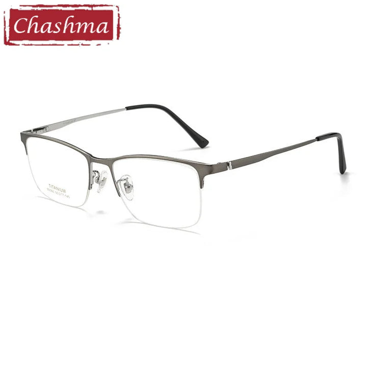 Chashma Ottica 89566 men's semi-rimless pure titanium prescription eyeglasses — view 5