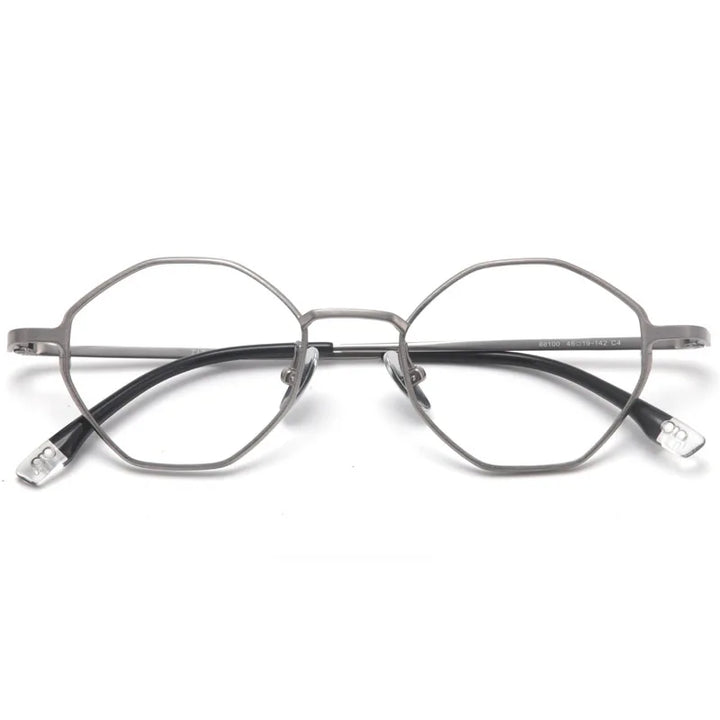 Muzz Women's Full Rim Polygon Oval Titanium Eyeglasses 88100