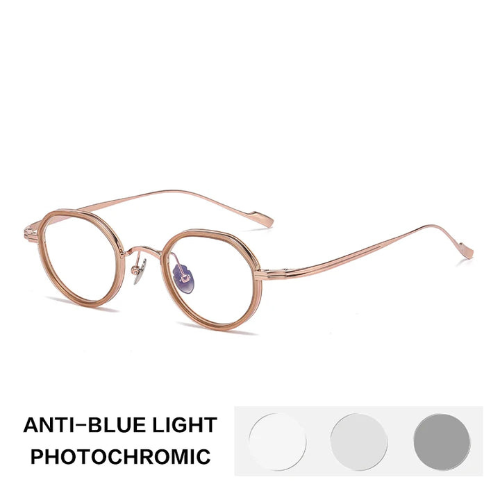 Gatenac Women's Flat Top Oval Titanium Acetate Photochromic Reading Glasses 56079