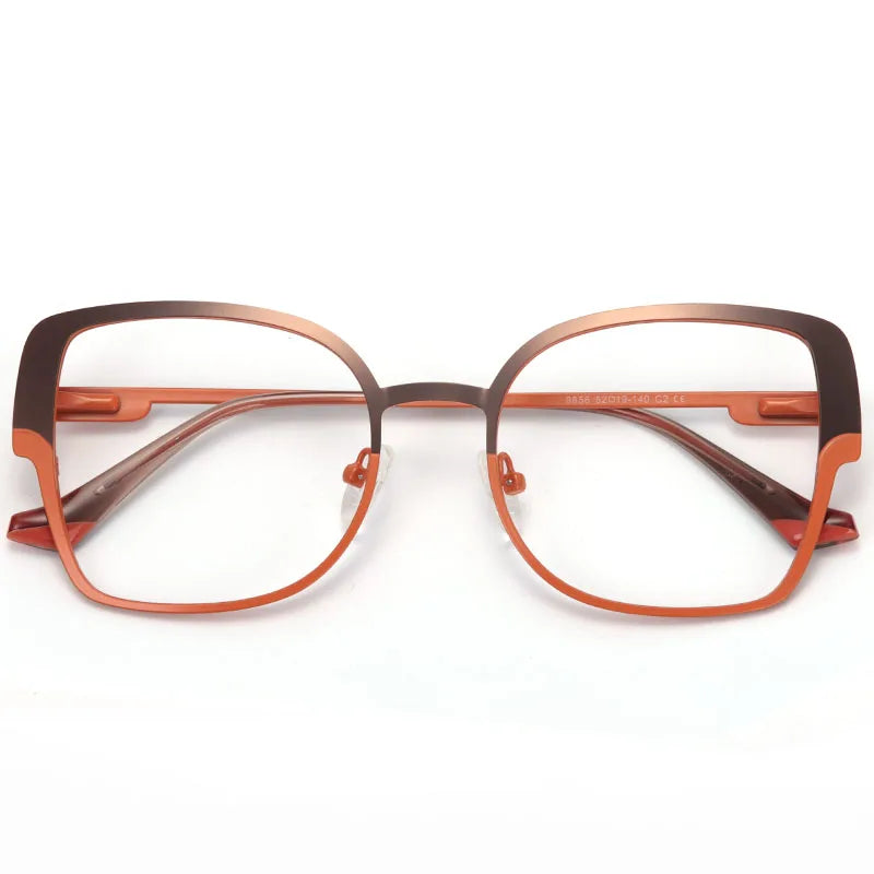 Muzz Women's Full Rim Square Cat Eye Alloy Eyeglasses 88564
