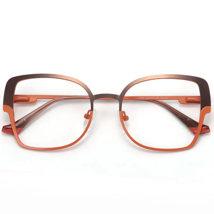 Muzz Women's Full Rim Square Cat Eye Alloy Eyeglasses 88564