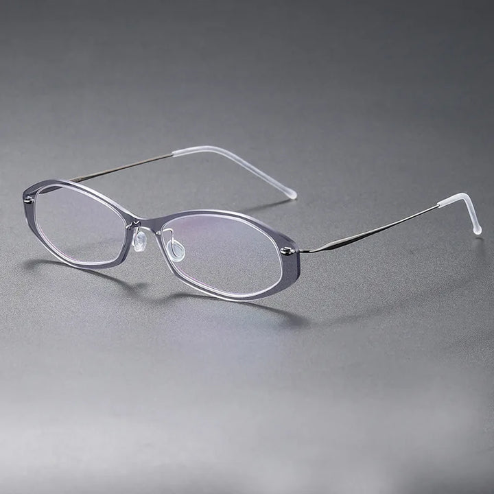Aimee Unisex Full Rim Polygonal Pure Titanium Eyeglasses 6509 — view 6 | Aimee at FuzWeb