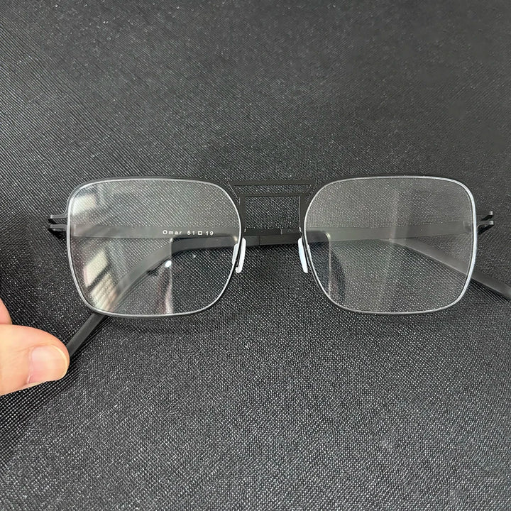 Bobbie Unisex Full Rim Square Double Bridge Steel Eyeglasses 514119