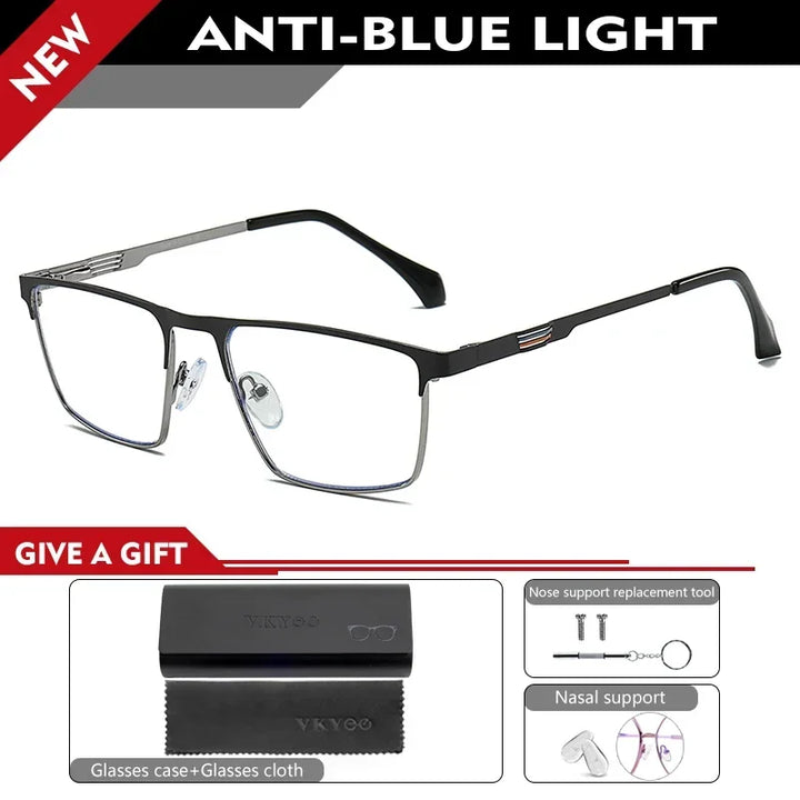 Vicky Women's Full Rim Square Alloy Acetate Reading Glasses 69151
