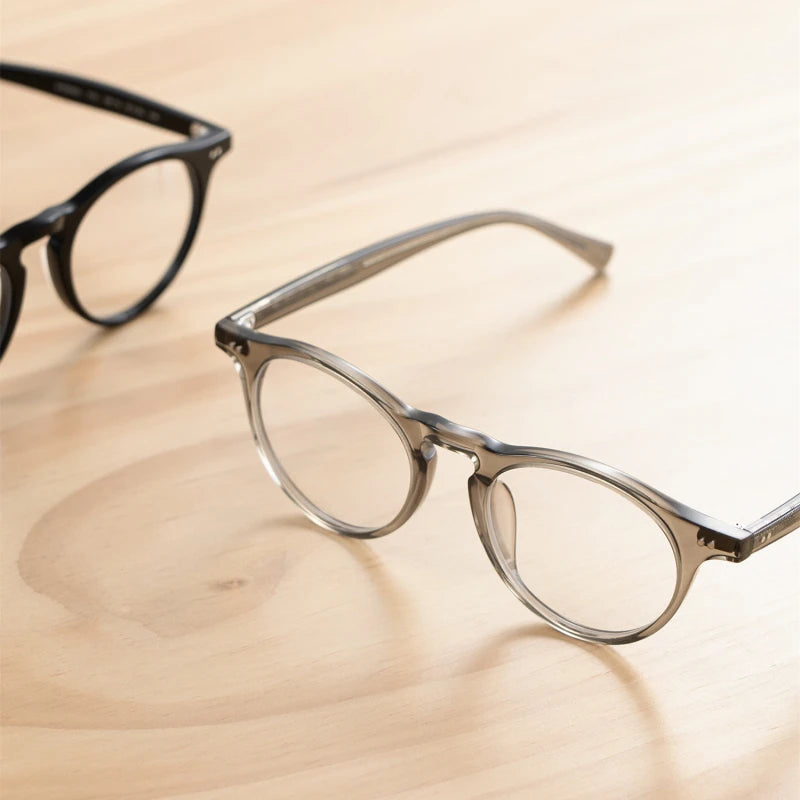 Black Mask Unisex Full Rim Oval Acetate Eyeglasses BM-5504