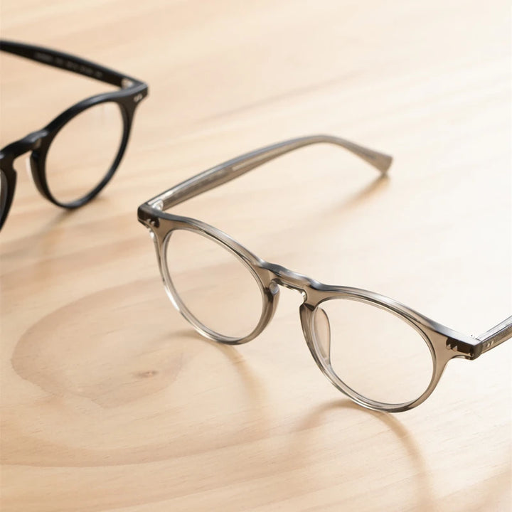 Black Mask Unisex Full Rim Oval Acetate Eyeglasses BM-5504