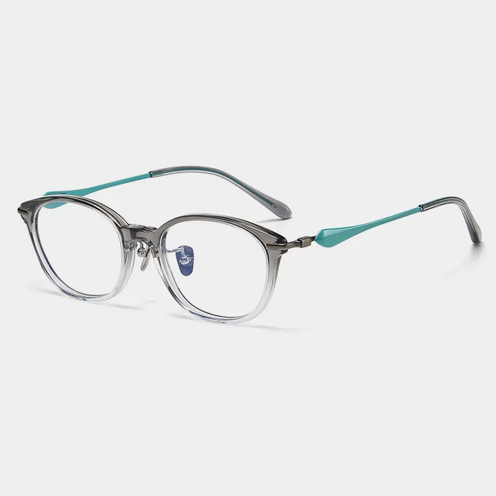 Nobler Unisex Full Rim Square Acetate Titanium Eyeglasses 6063 Full Rim Nobler C3  