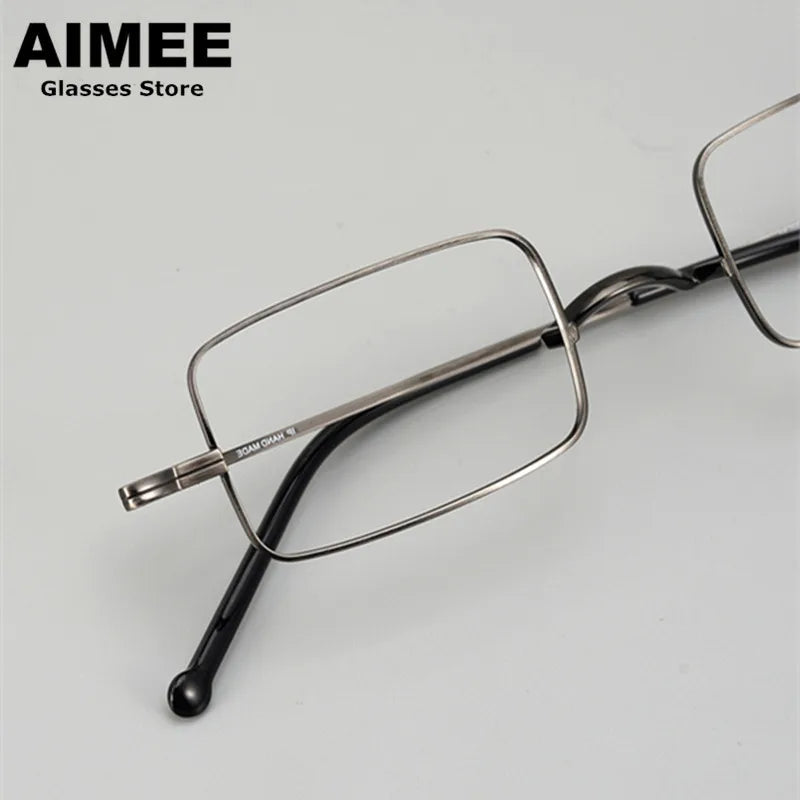 Aimee Unisex Full Rim Small Square Titanium Eyeglasses 88083 Full Rim Aimee   