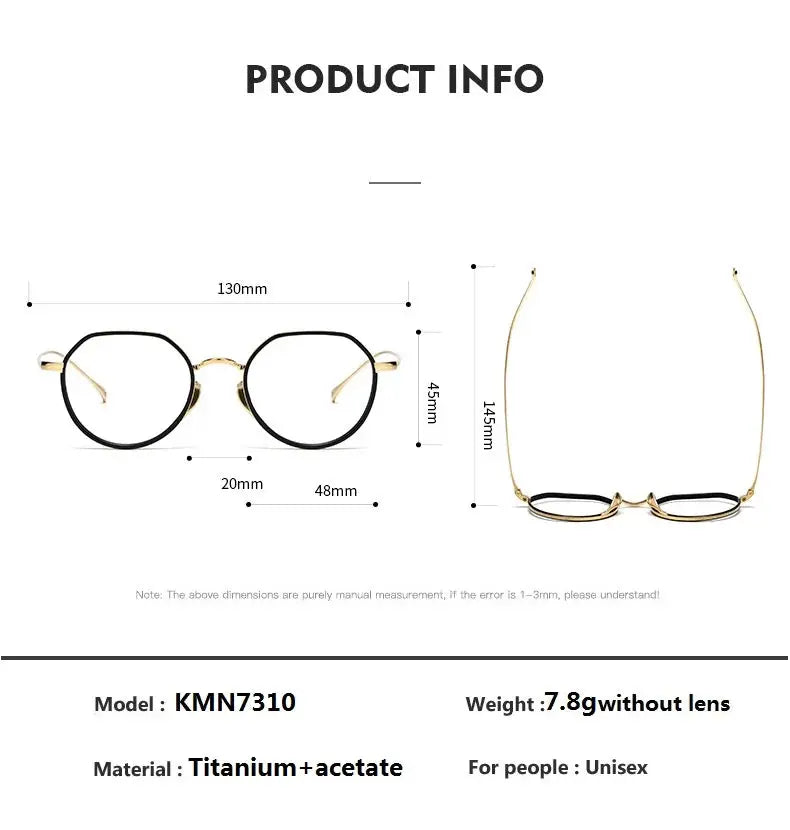 Bobbie Full Rim 730100 Women’s  Flat Top Round Titanium Acetate Frames — view 2 | Bobbie at FuzWeb