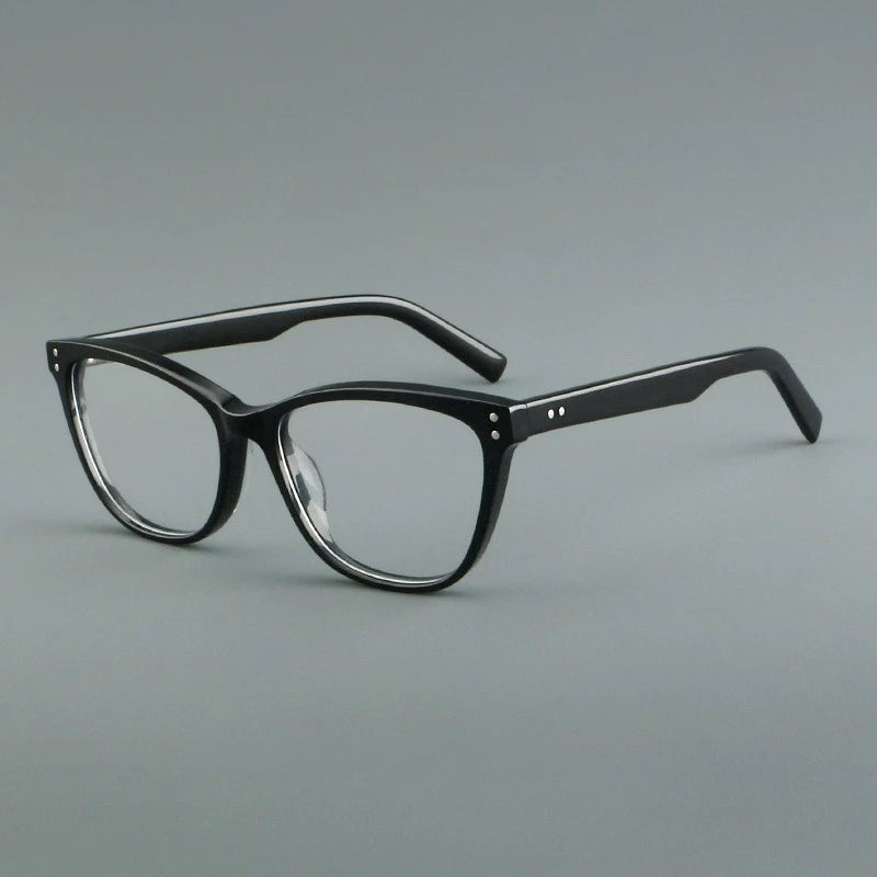 Hewei Women's Full Rim Oval Square Acetate Eyeglasses 88022