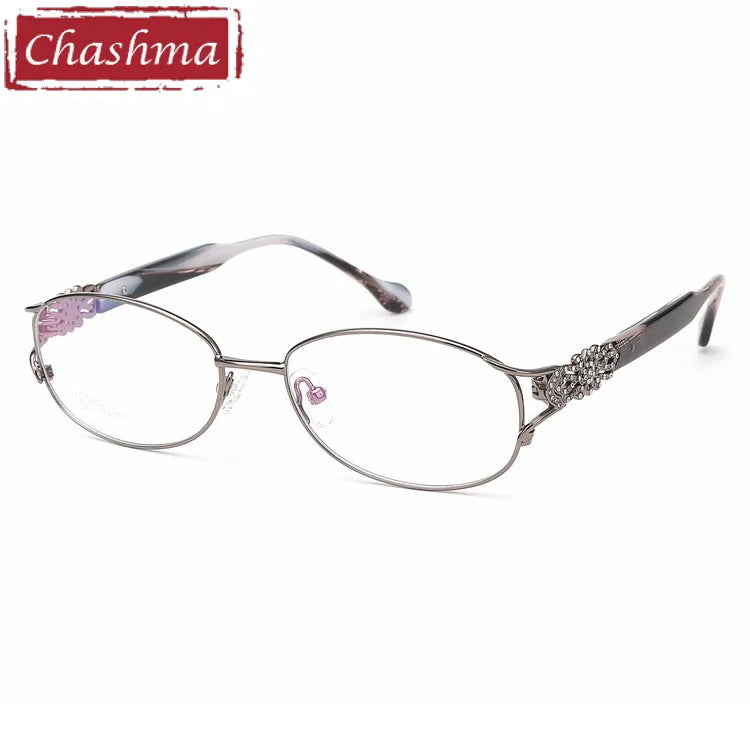 Chashma Women's Full Rim Small Oval Square Titanium Eyeglasses 772399