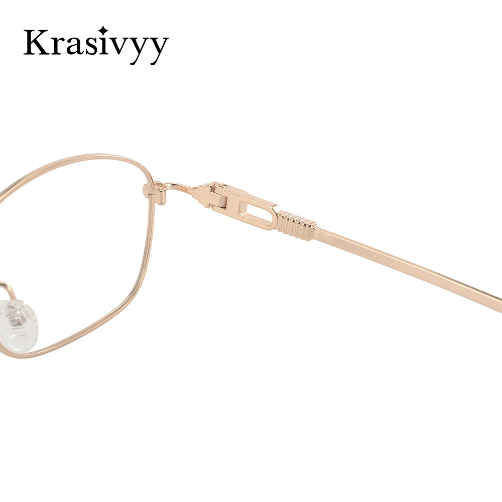 Krasivyy Unisex Full Rim Oval Beta Titanium Prescription Eyeglasses KR50029 - view 5