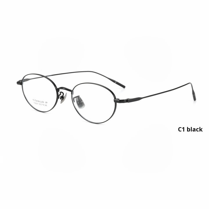 Xbora Unisex Full Rim Oval Pure Titanium Eyeglasses TI0201 — view 7 | Xbora at FuzWeb