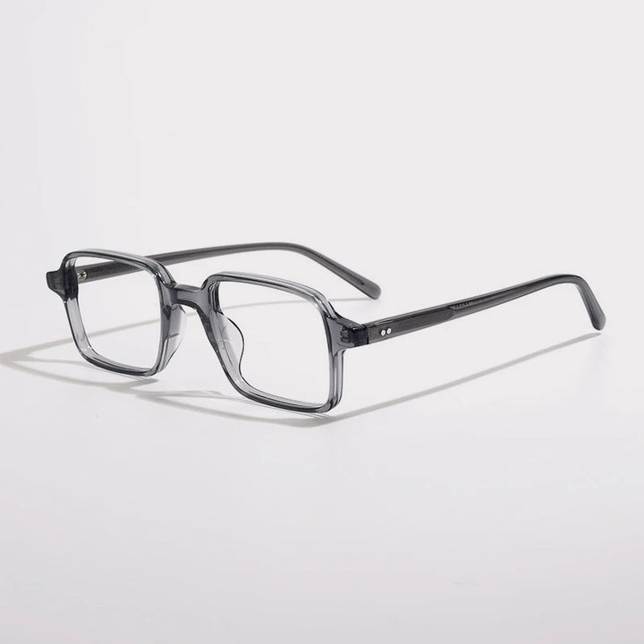 Gatenac Unisex Full Rim Square Acetate Eyeglasses Gxyj1514 Full Rim Gatenac Gray  