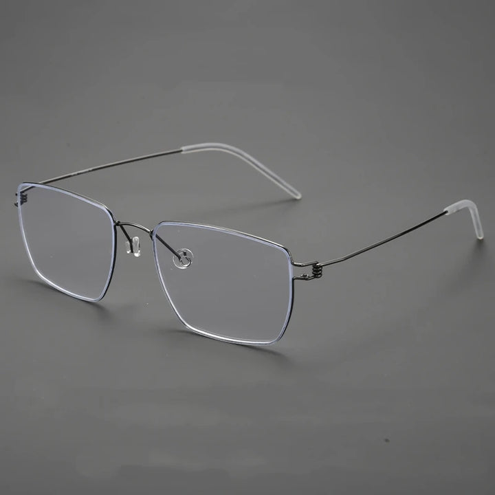 Yimaruili Women's Full Rim Square Screwless Titanium Eyeglasses 360175