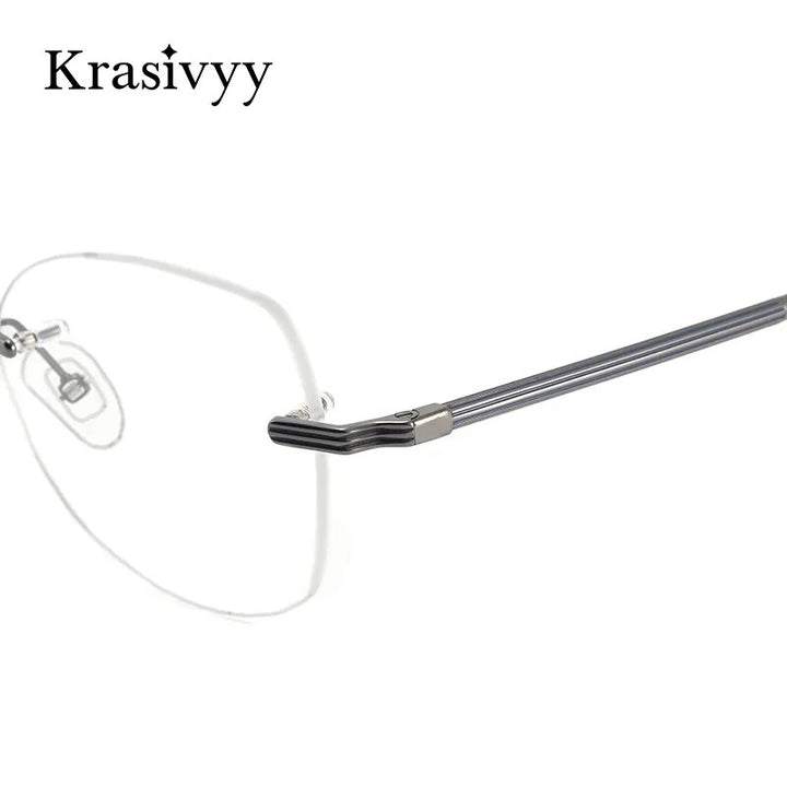 Krasivyy Women's Rimless Butterfly Titanium Eyeglasses Kr16083 Rimless Krasivyy   