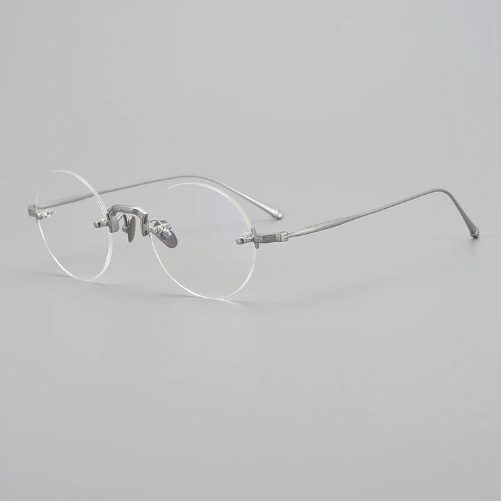 Bobbie Women's Rimless Round Oval Titanium Eyeglasses 935925