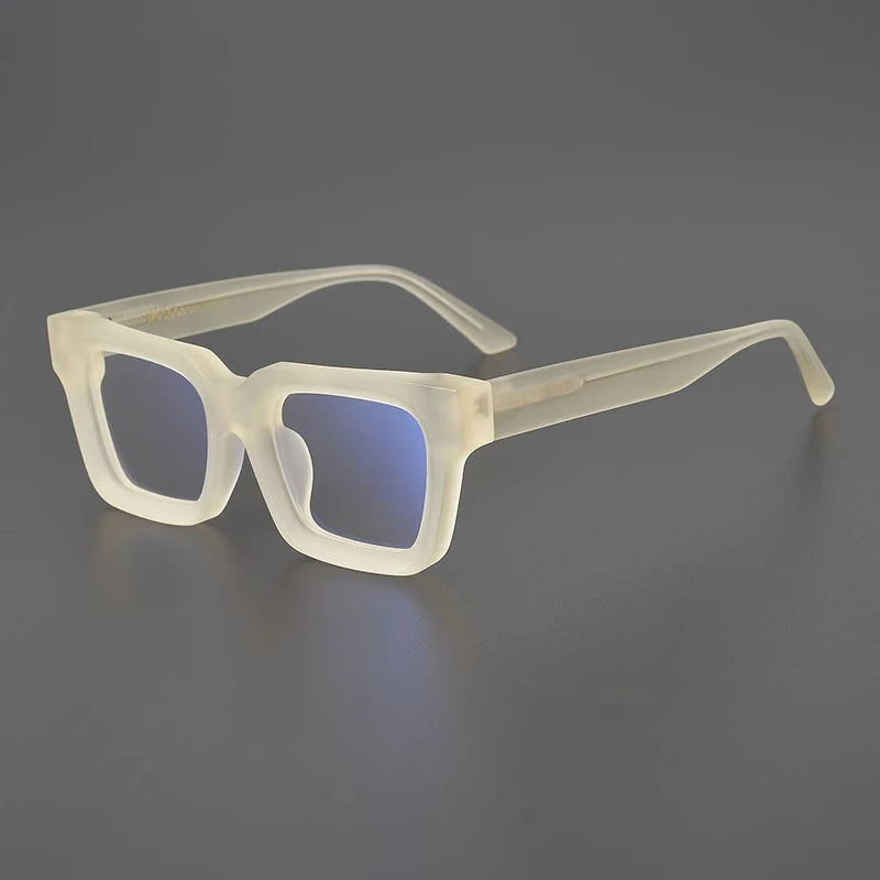 Cubojue Unisex Full Rim Square Acetate Reading Glasses M00300 Reading Glasses Cubojue orange 0 