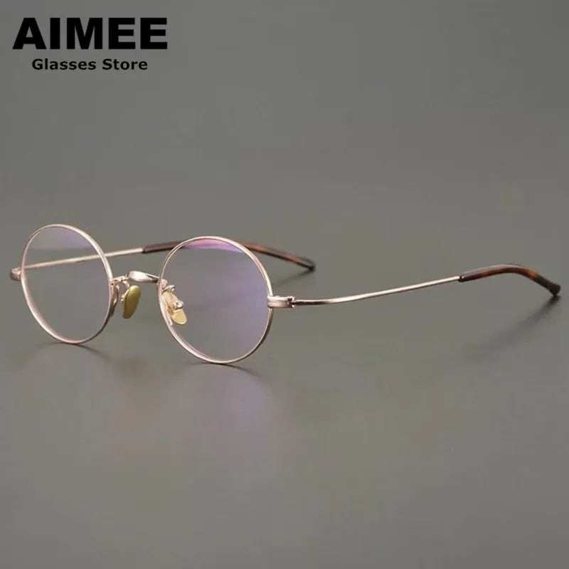 Aimee Unisex Youth Full Rim Oval Round Titanium Eyeglasses 693123
