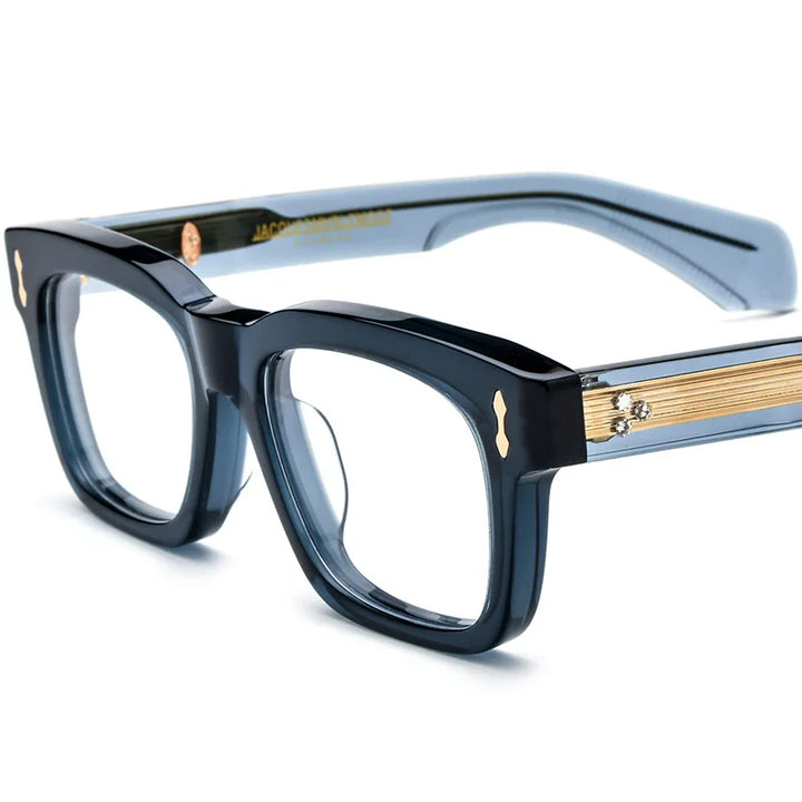 Nobler Women's Full Rim Brow Line Square Thick Acetate Eyeglasses 13619