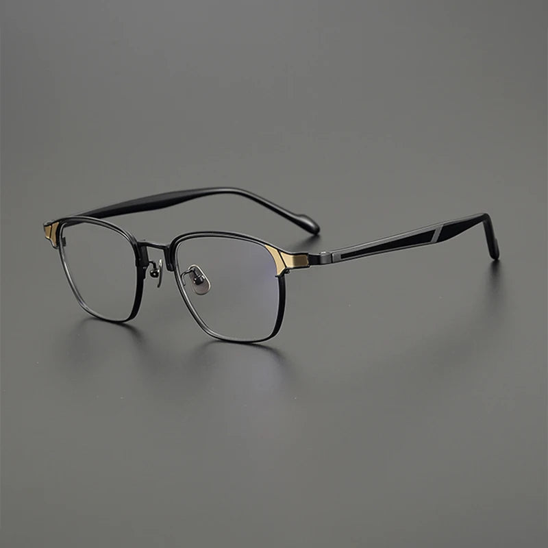 Nobler Unisex Full Rim Big Square Titanium Acetate Eyeglasses 190064 Full Rim Nobler C2  