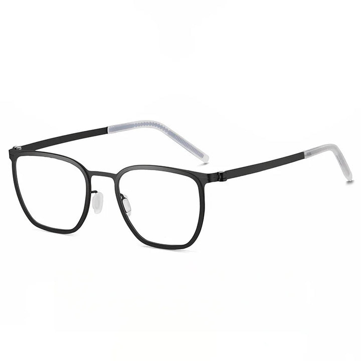 Xbora Unisex Full Rim Square Acetate Stainless Steel Eyeglasses 7908