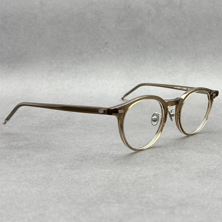 Black Mask Unisex Full Rim Round Acetate Eyeglasses BM-333