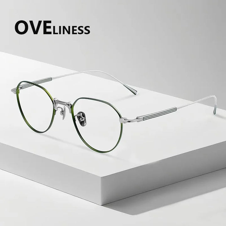 Oveliness Women's Full Rim Flat Top Oval Titanium Eyeglasses 927101