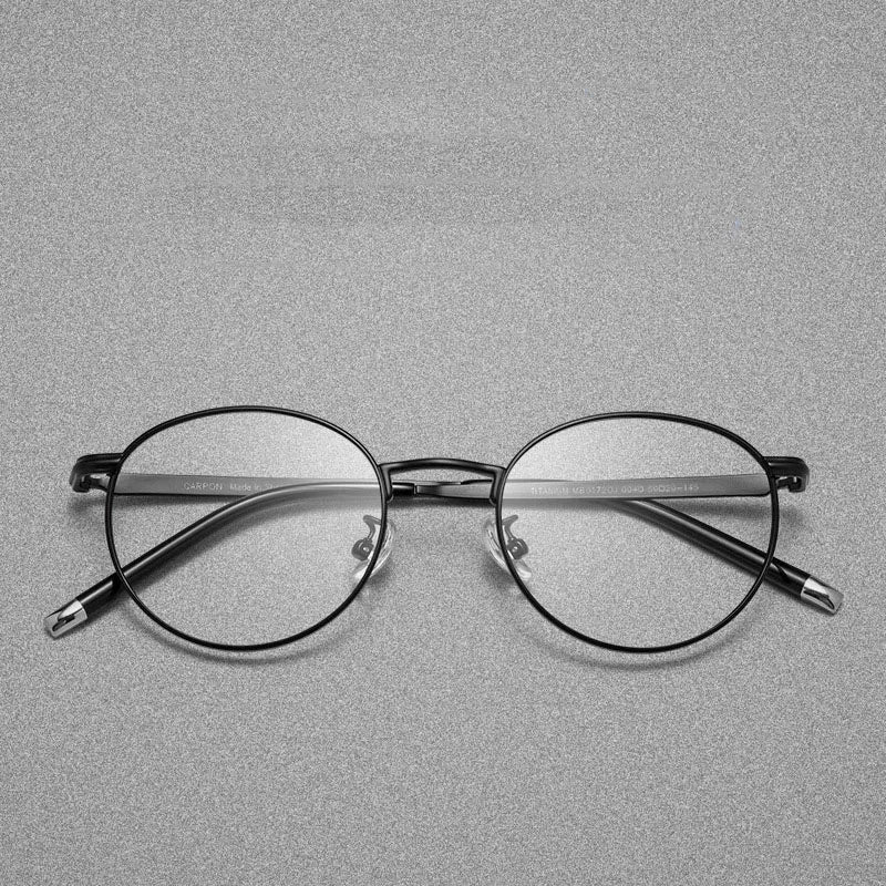 Hdcrafter Unisex Full Rim Round Titanium Eyeglasses 0172O Full Rim Hdcrafter Eyeglasses   