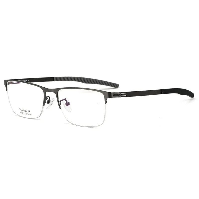 Bclear Unisex Semi Rim Square Titanium Eyeglasses Bsf1983 Semi Rim Bclear   