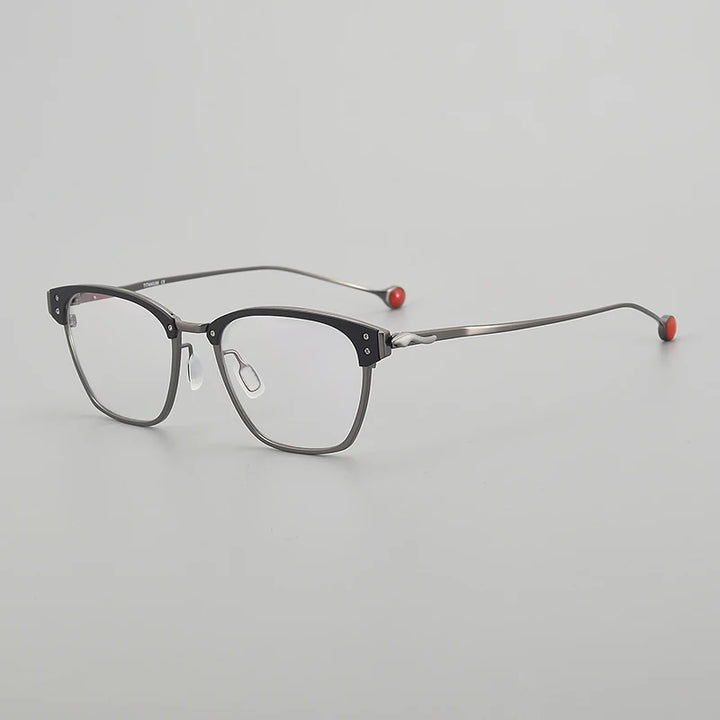 Muzz Unisex Full Rim Square Titanium Acetate Eyeglasses 316402