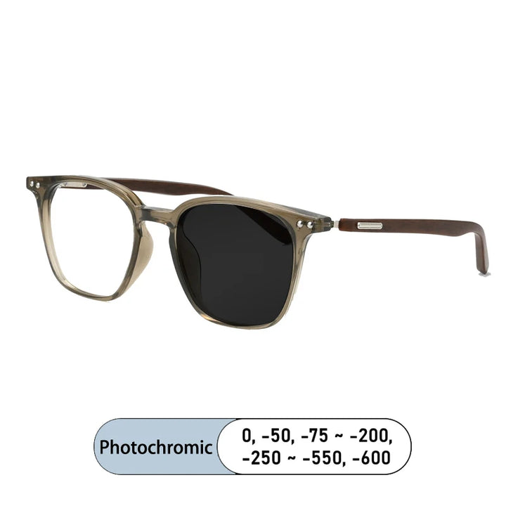 Kocolior Unisex Full Rim Square Tr 90 Alloy Photochromic Reading Glasses 766121