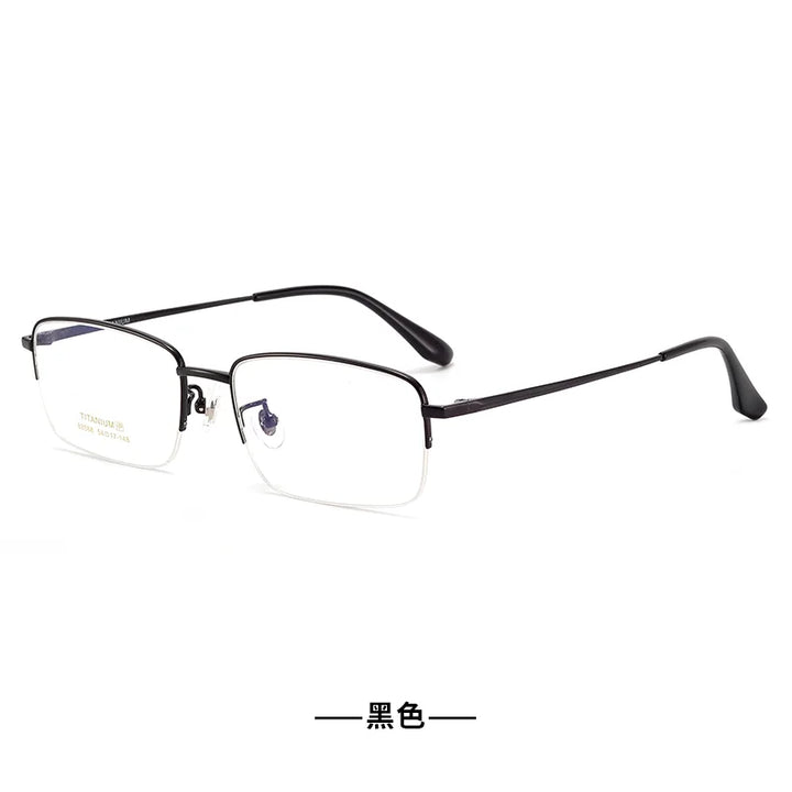 Reven Jate Women's Semi Rim Square Titanium Eyeglasses 88568