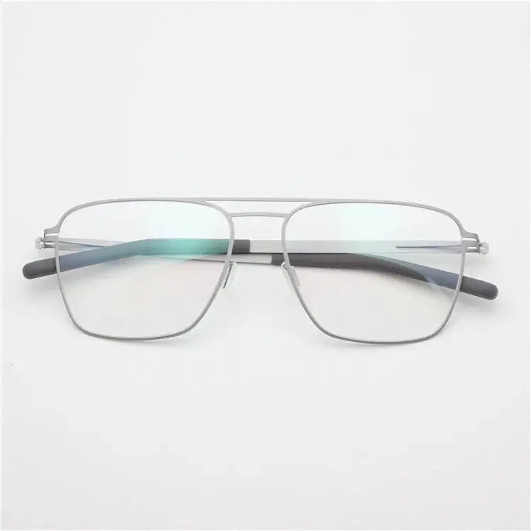 Bobbie 571545 Unisex 138mm Full Rim Square Double Bridge Steel Frames FuzWeb