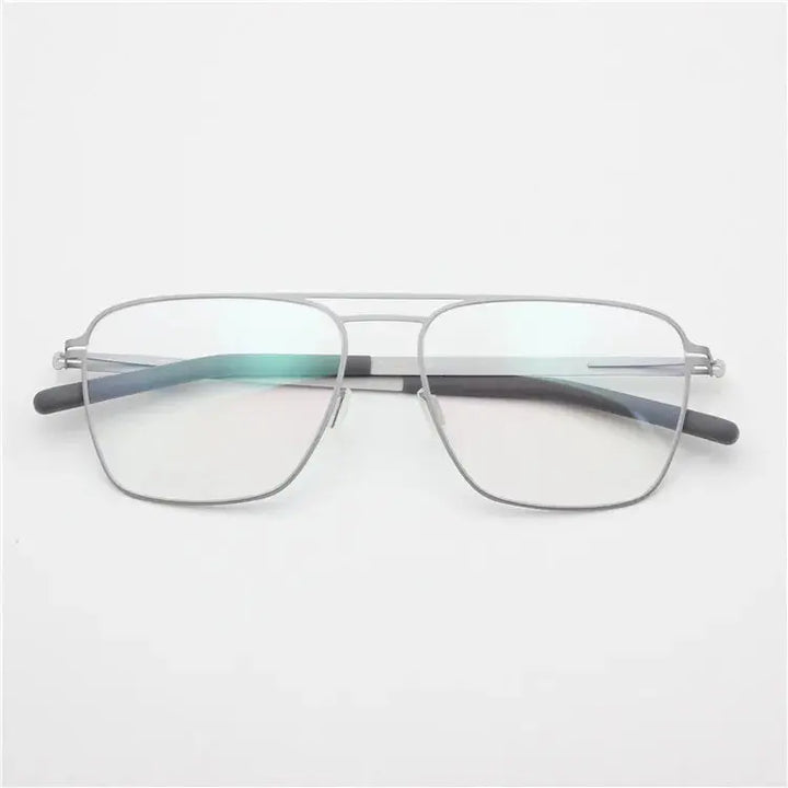 Bobbie 571545 Unisex 138mm Full Rim Square Double Bridge Steel Frames FuzWeb