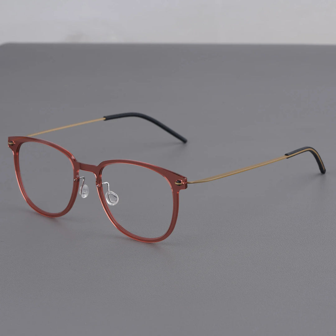 Bobbie Unisex Full Rim Oval Square Titanium Eyeglasses 616549