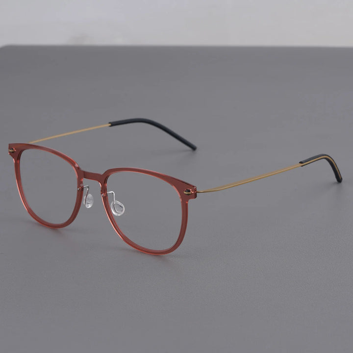 Bobbie Unisex Full Rim Oval Square Titanium Eyeglasses 616549