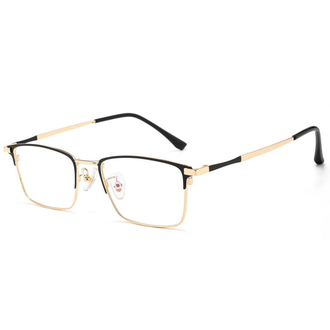Gmei Optical 39208 men's square titanium alloy prescription eyeglasses