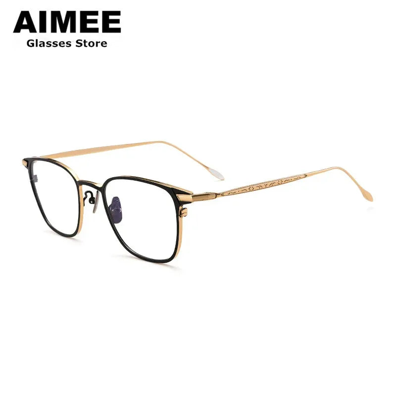 Aimee Unisex Full Rim Square Titanium Eyeglasses 251201 Full Rim Aimee   