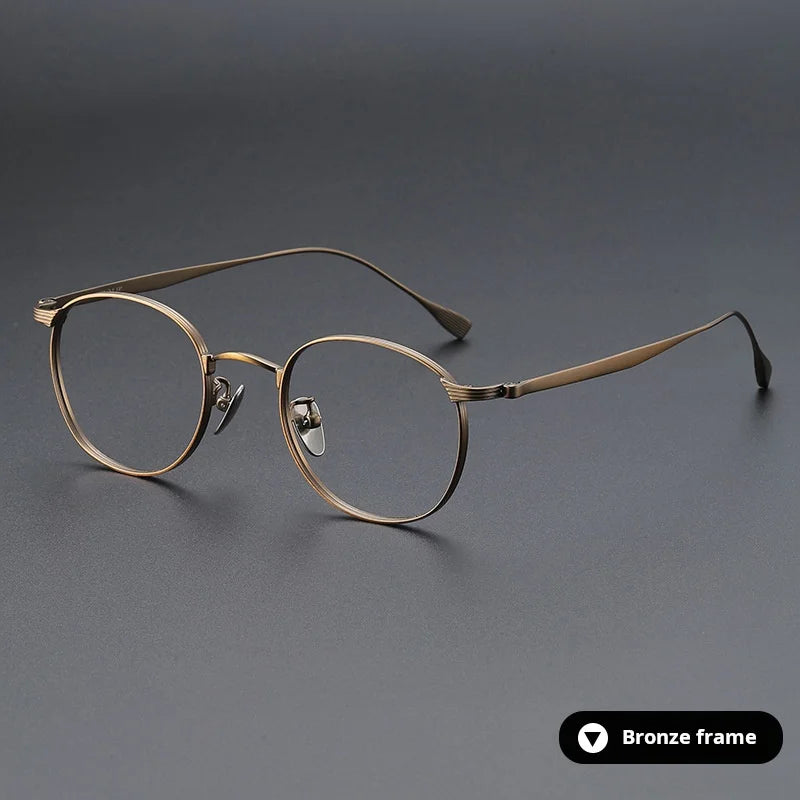 Momoja Women's Full Rim Polygon Square Titanium Eyeglasses 72184