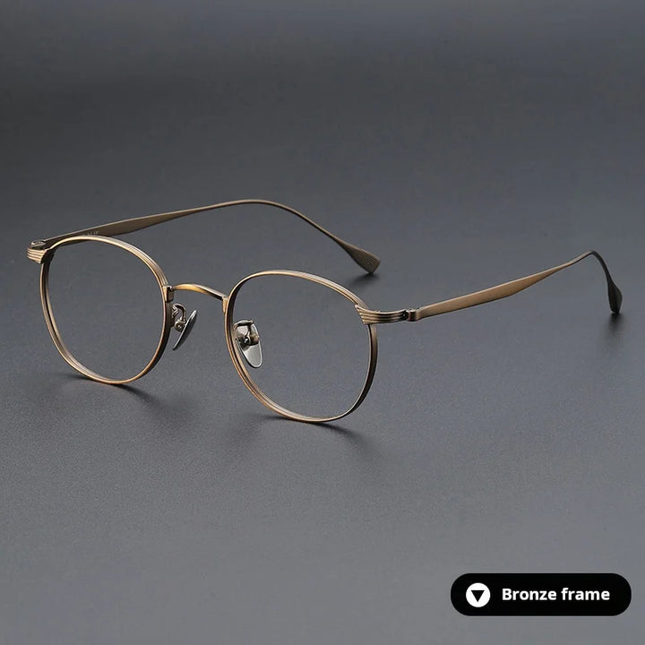 Momoja Women's Full Rim Polygon Square Titanium Eyeglasses 72184
