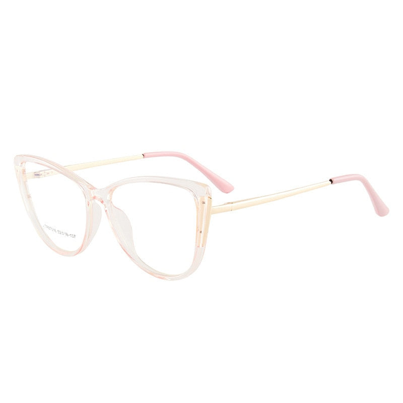 KatKani Women's Full Rim Square Cat Eye Tr 90 Alloy Eyeglasses 87016 Full Rim KatKani Eyeglasses C4  