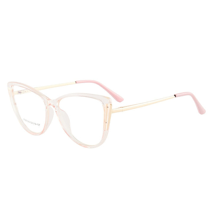 KatKani Women's Full Rim Square Cat Eye Tr 90 Alloy Eyeglasses 87016 Full Rim KatKani Eyeglasses C4  