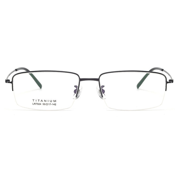 Bclear Unisex Semi Rim Square Titanium Eyeglasses Lb7924 Semi Rim Bclear   