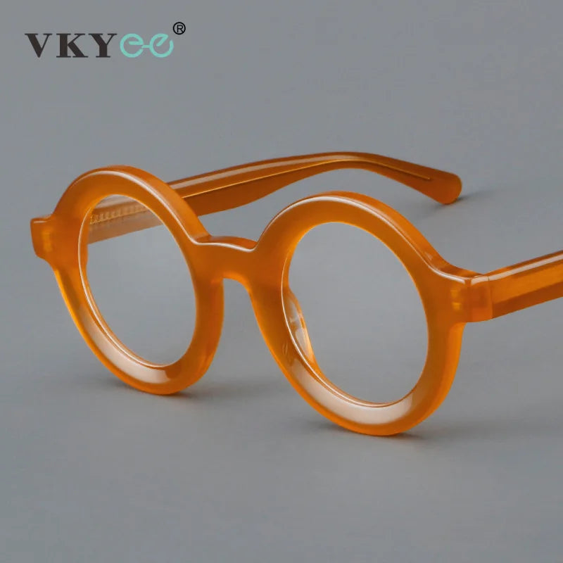 Vicky Unisex Full Rim Round Thick Acetate Reading Glasses 623103