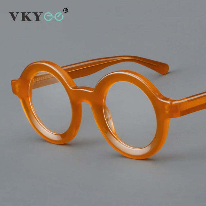 Vicky Unisex Full Rim Round Thick Acetate Reading Glasses 623103