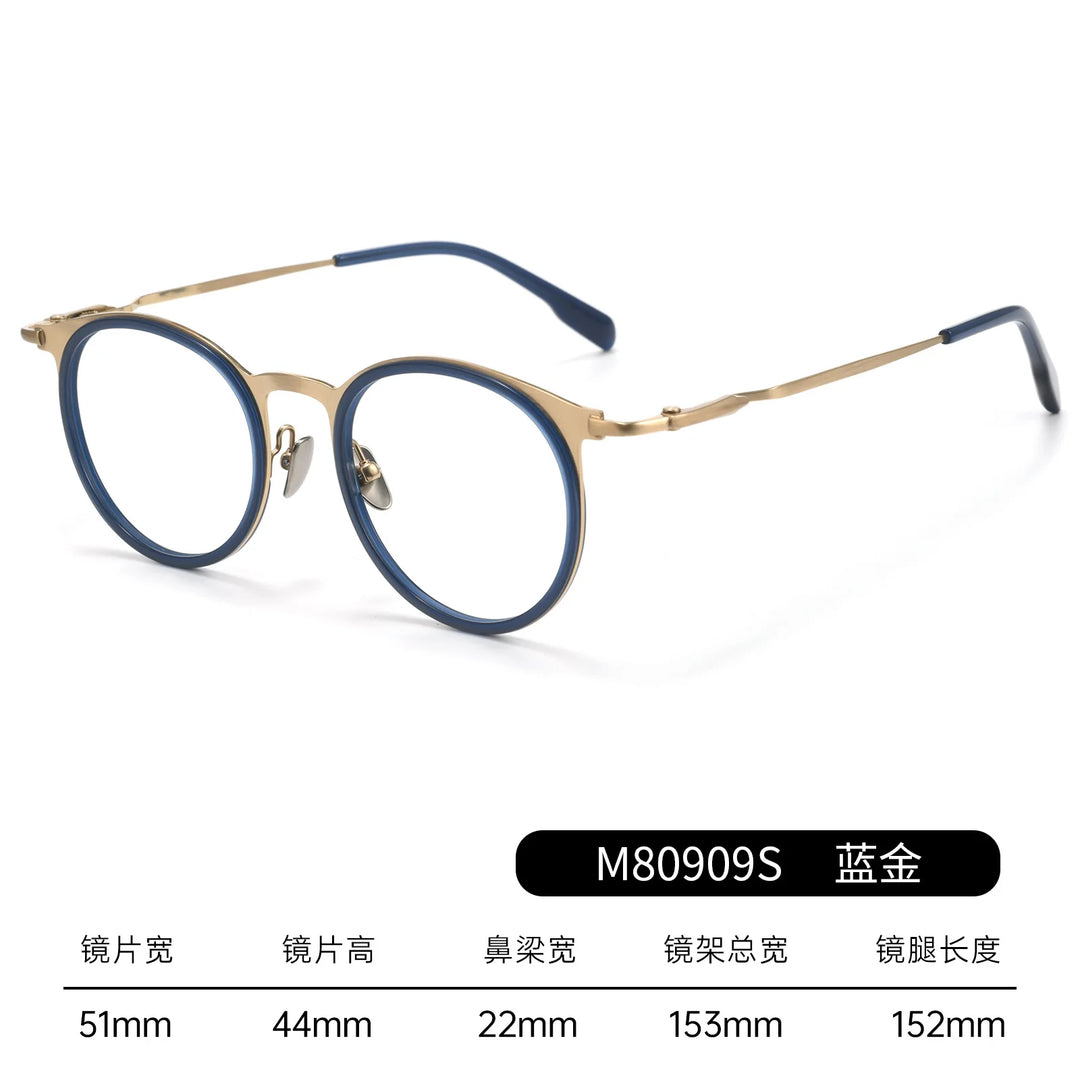 Bclear Unisex Full Rim Round Acetate Eyeglasses BSF-M80909S