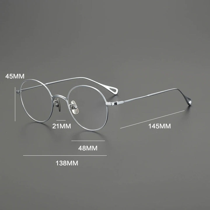 Gatenac Women's Full Rim Oval Square Titanium Eyeglasses G9140