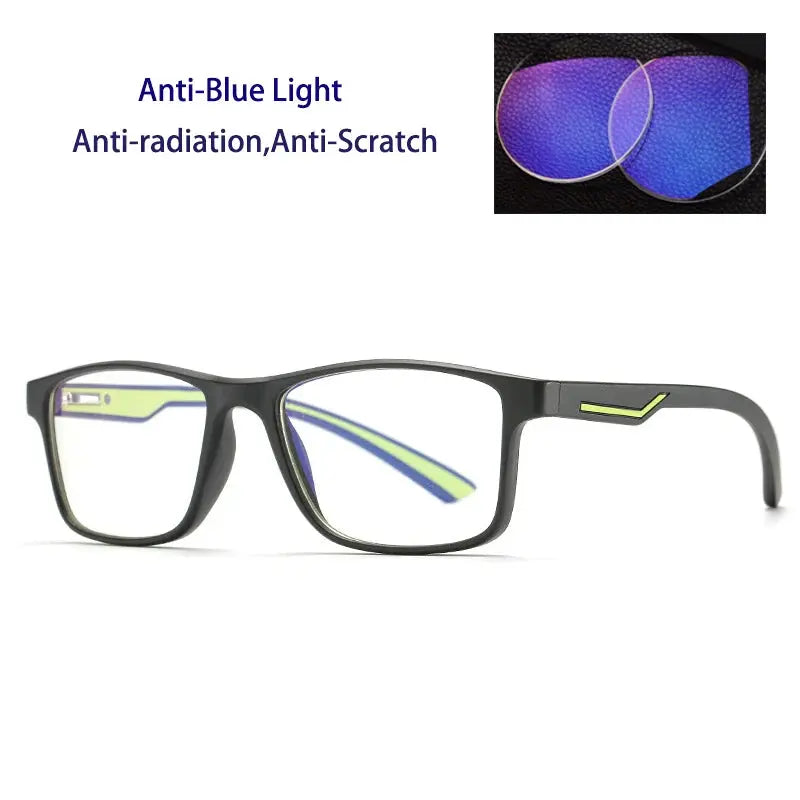 Kocolior 238800 Unisex Full Rim Square Tr 90 Titanium Frames FuzWeb